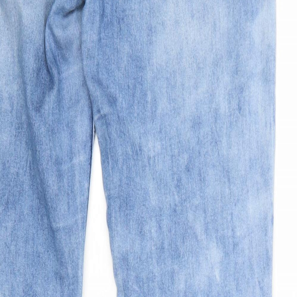 TALLY WEiJL Womens Blue Cotton Skinny Jeans Size 10 Regular Zip