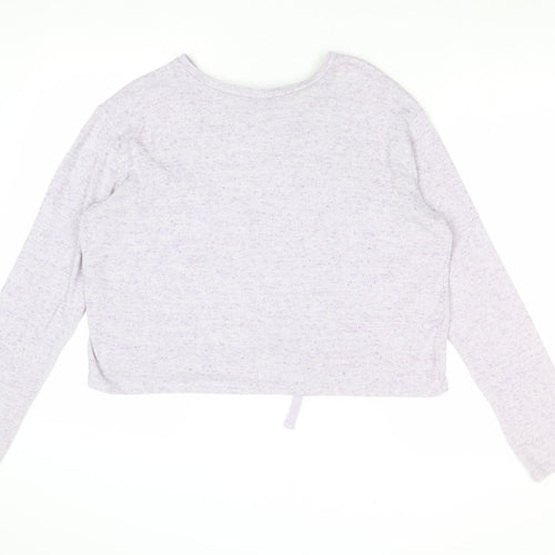 New Look Womens Purple Round Neck Viscose Pullover Jumper Size M
