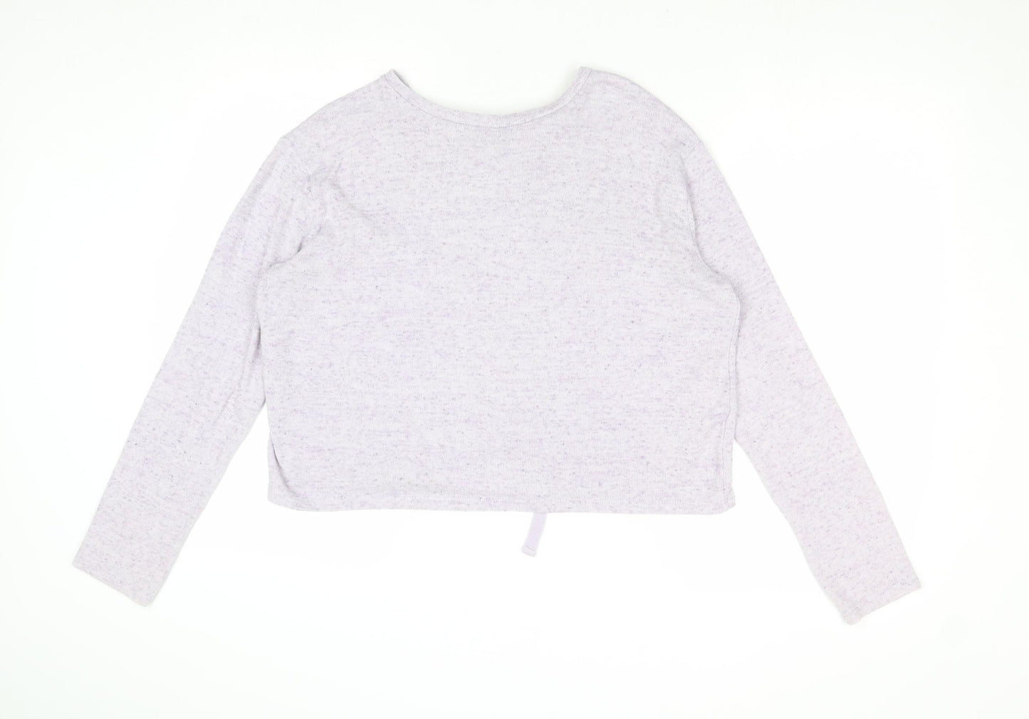 New Look Womens Purple Round Neck Viscose Pullover Jumper Size M