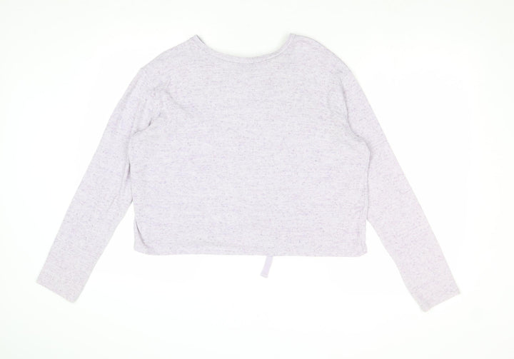 New Look Womens Purple Round Neck Viscose Pullover Jumper Size M
