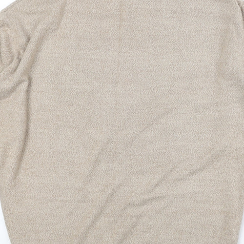 Richard Chang Womens Beige Roll Neck Acrylic Pullover Jumper Size M
