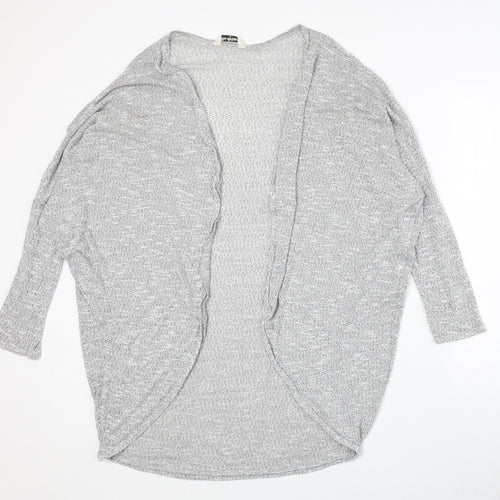 Miss Selfridge Womens Grey V-Neck Viscose Cardigan Jumper Size 10