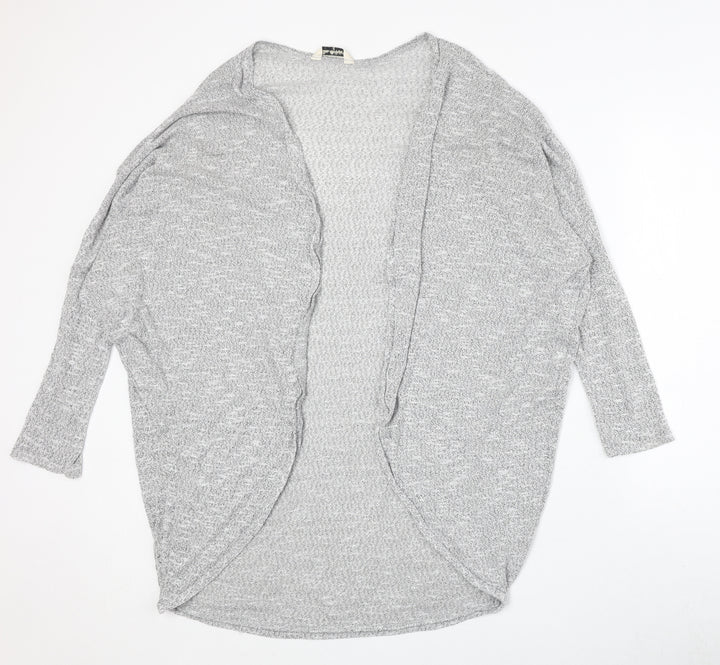Miss Selfridge Womens Grey V-Neck Viscose Cardigan Jumper Size 10