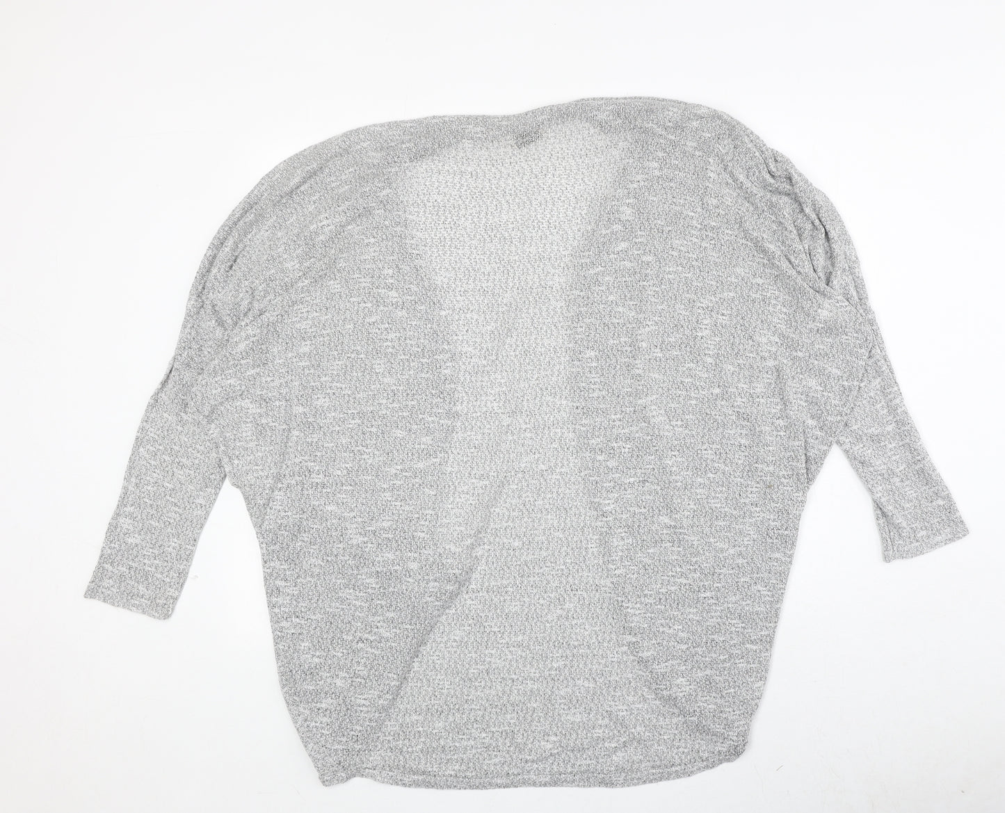 Miss Selfridge Womens Grey V-Neck Viscose Cardigan Jumper Size 10
