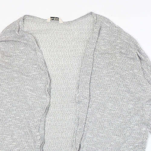 Miss Selfridge Womens Grey V-Neck Viscose Cardigan Jumper Size 10