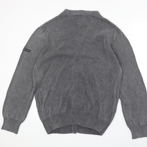 Urban Outfitters Womens Grey V-Neck Cotton Cardigan Jumper Size XS