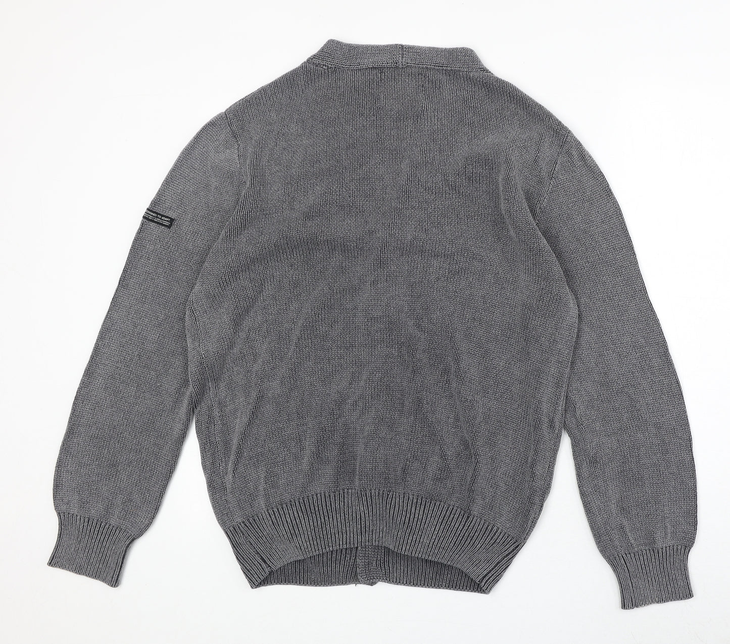 Urban Outfitters Womens Grey V-Neck Cotton Cardigan Jumper Size XS