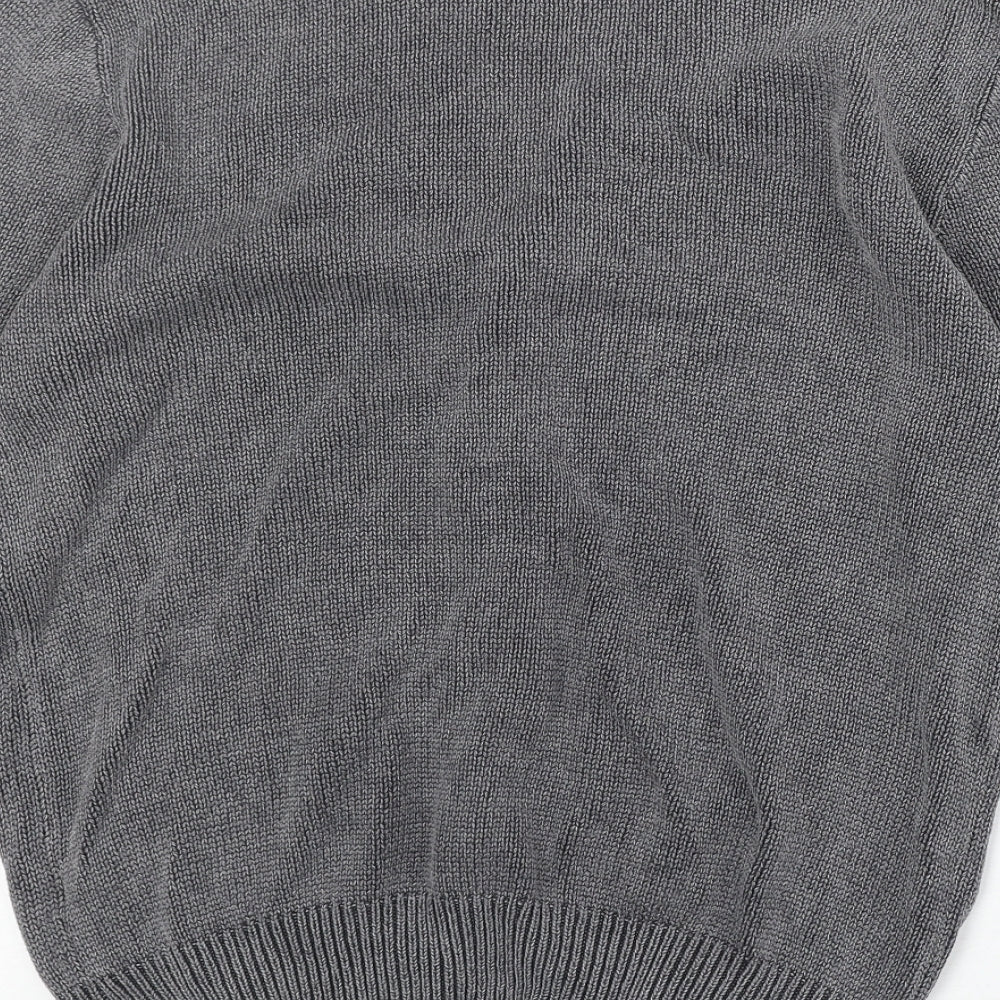 Urban Outfitters Womens Grey V-Neck Cotton Cardigan Jumper Size XS