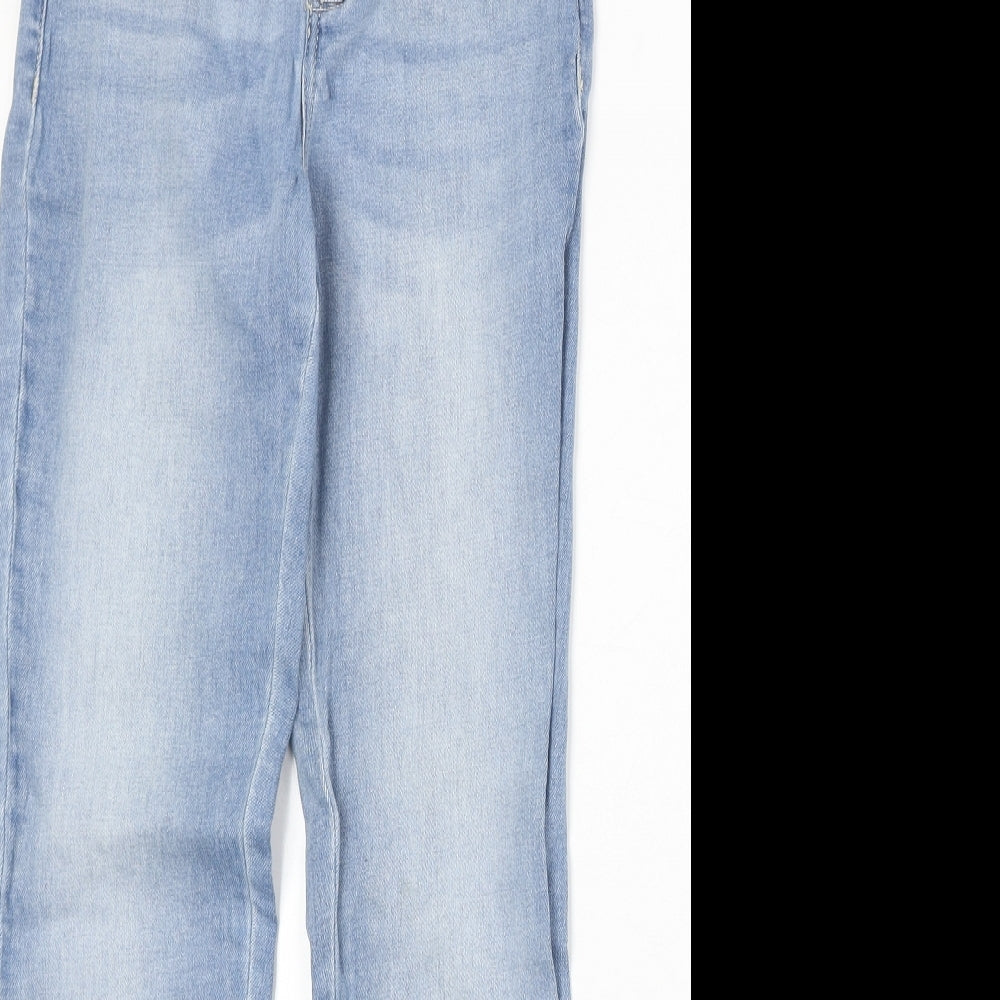 FB Sister Womens Blue Cotton Straight Jeans Size 27 in Regular Zip