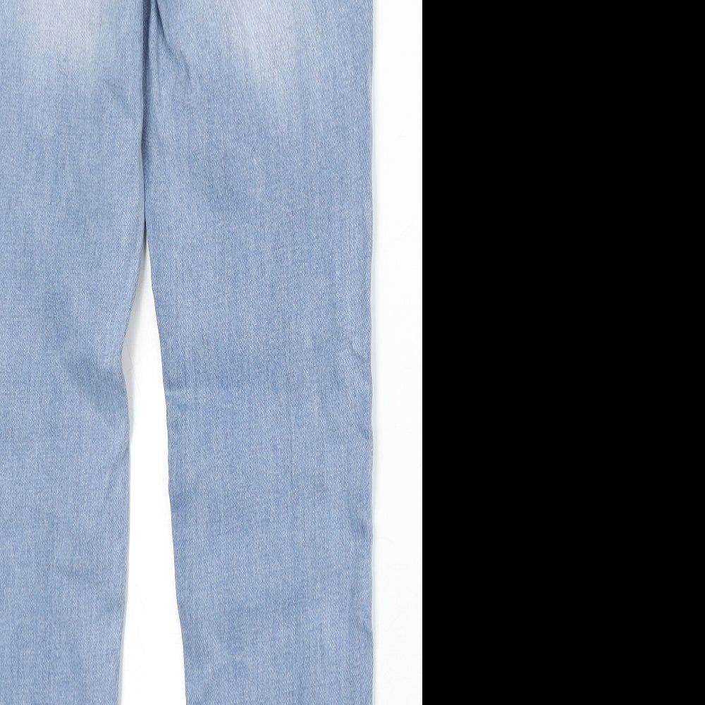 FB Sister Womens Blue Cotton Straight Jeans Size 27 in Regular Zip