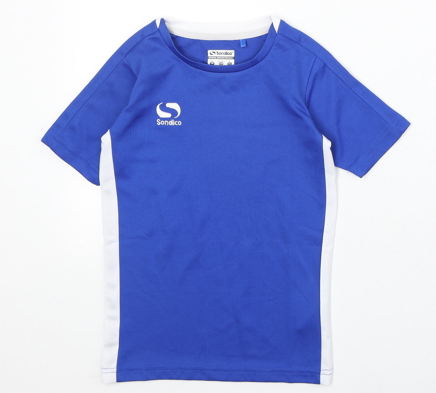 Sondico Boys Blue Polyester Basic T-Shirt Size 5-6 Years Round Neck Pullover