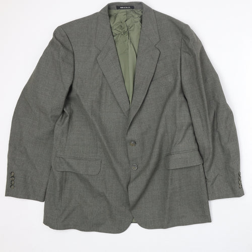 Marks and Spencer Mens Grey Polyester Jacket Suit Jacket Size 44 Regular