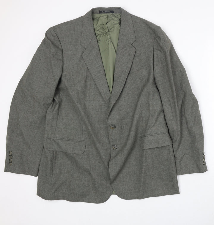 Marks and Spencer Mens Grey Polyester Jacket Suit Jacket Size 44 Regular