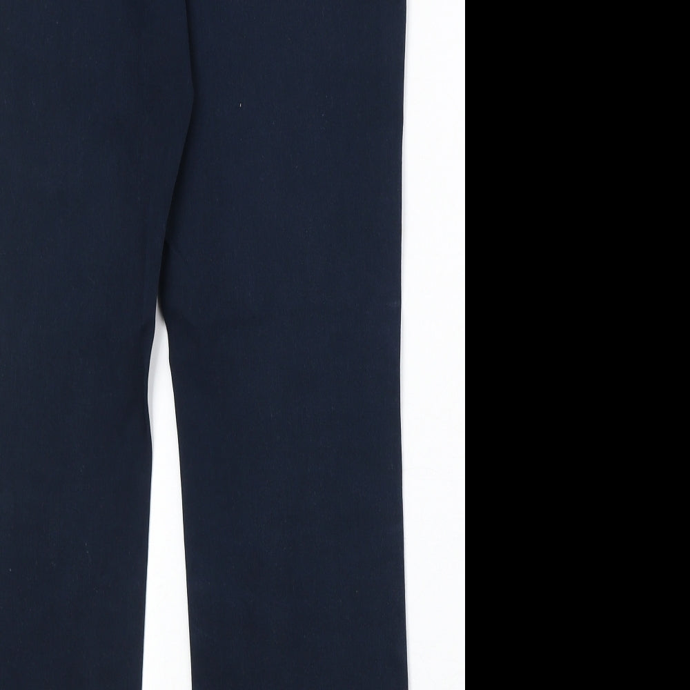 Marks and Spencer Womens Blue Cotton Straight Jeans Size 10 Regular Zip