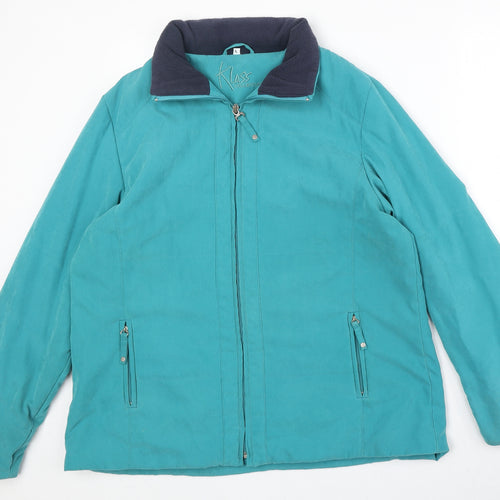 Klass Womens Blue Jacket Size 8 Zip