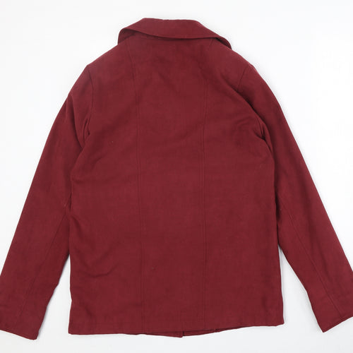 Klass Womens Red Jacket Size 10 Button