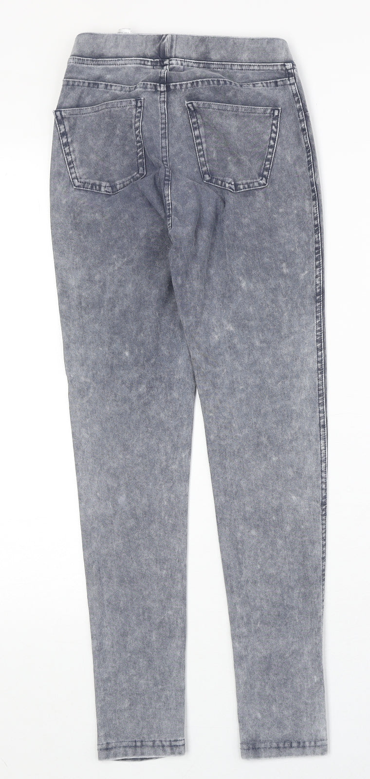 H&M Girls Blue Geometric Cotton Skinny Jeans Size 11-12 Years Regular Pullover