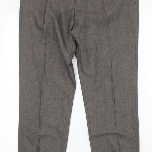 River Island Mens Grey Polyester Chino Trousers Size 34 in Regular Zip