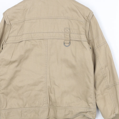 Wax Womens Beige Jacket Size 12 Zip