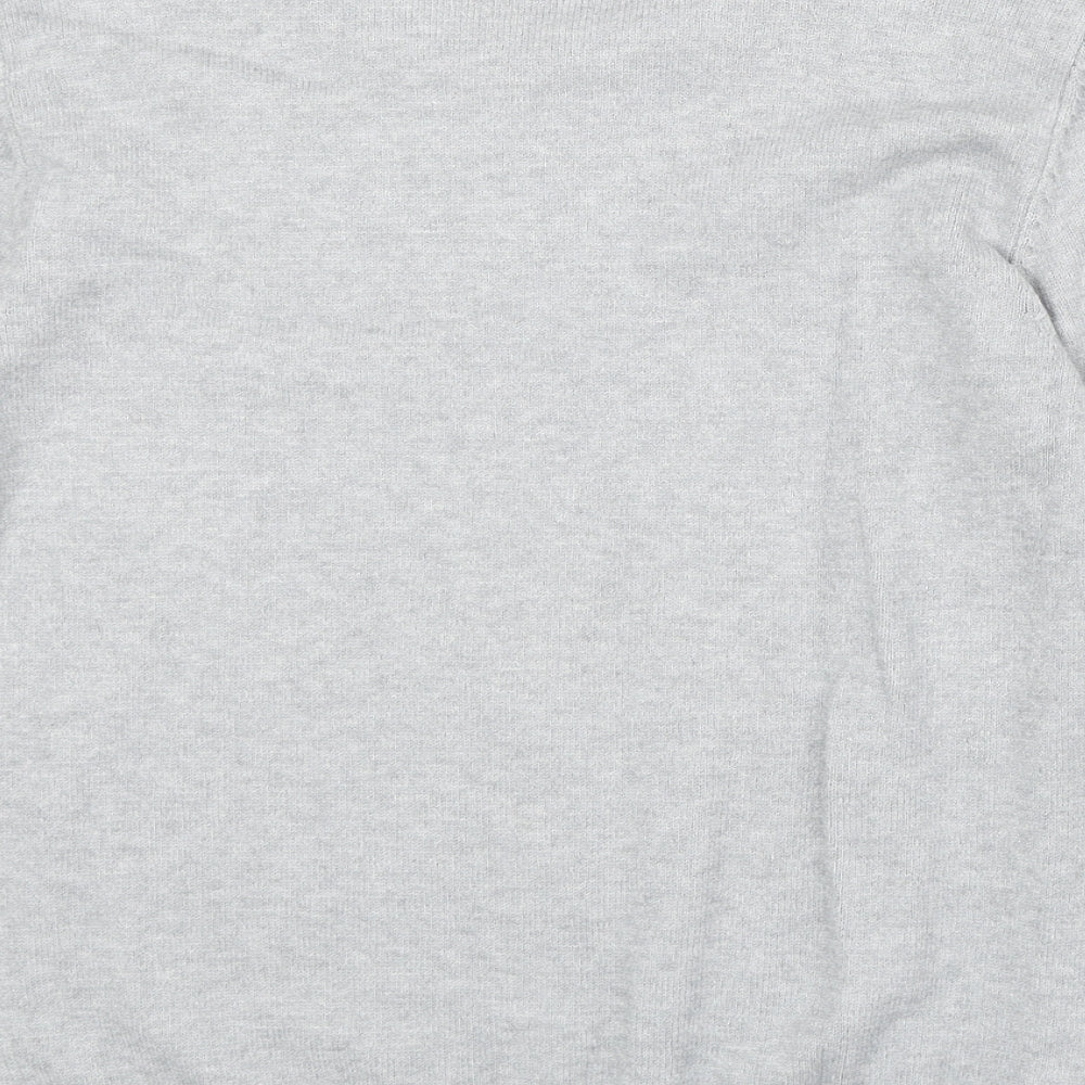 Villa Womens Grey Round Neck Viscose Pullover Jumper Size L