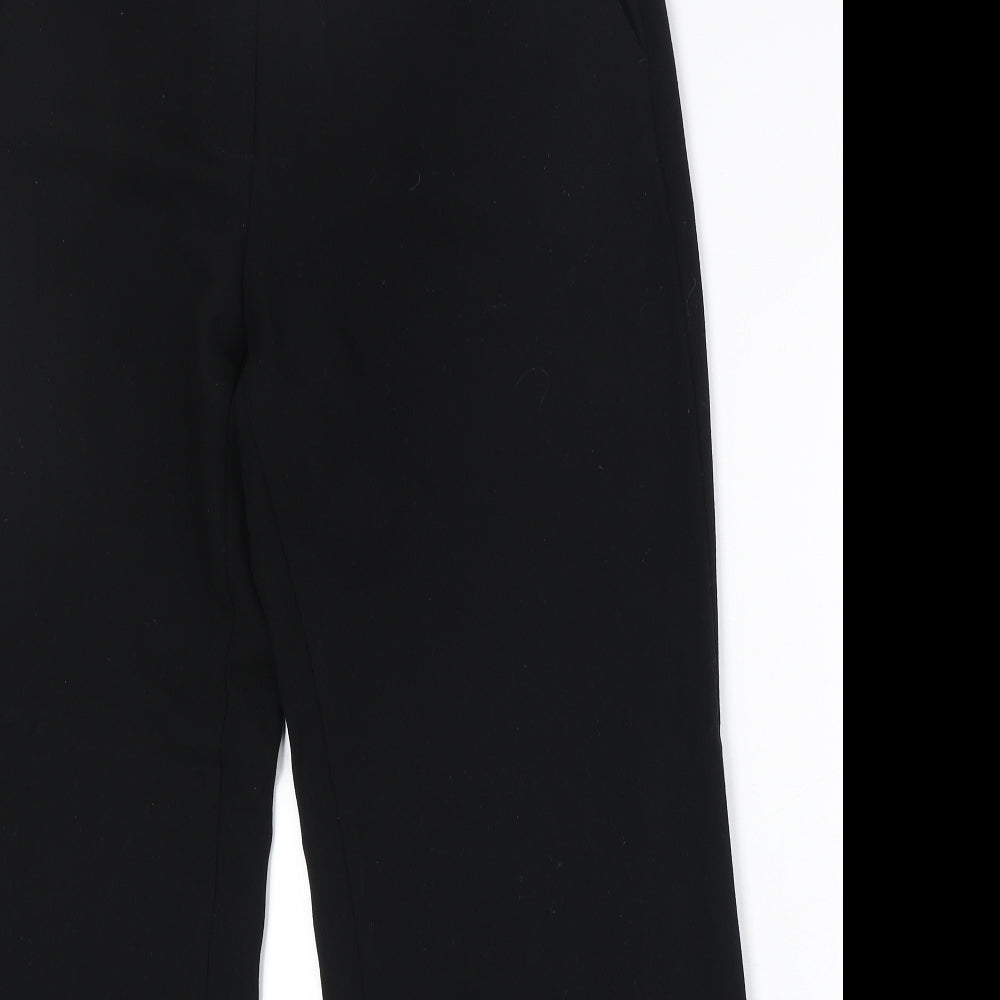Marks and Spencer Womens Black Polyester Dress Pants Trousers Size 16 Regular Zip