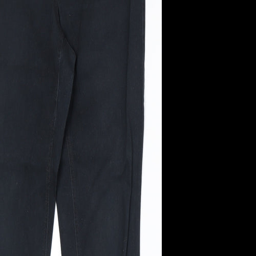 Avenue Womens Black Cotton Skinny Jeans Size M Regular Zip