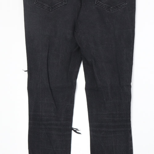 Boohoo Womens Black Cotton Skinny Jeans Size 10 Regular Zip