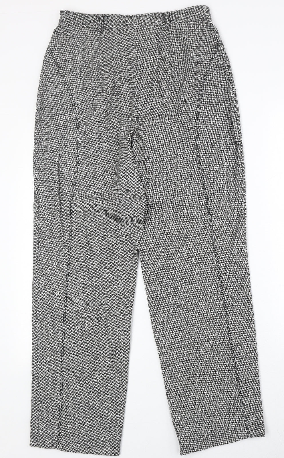 Gelco Womens Grey Wool Trousers Size 12 Regular Zip