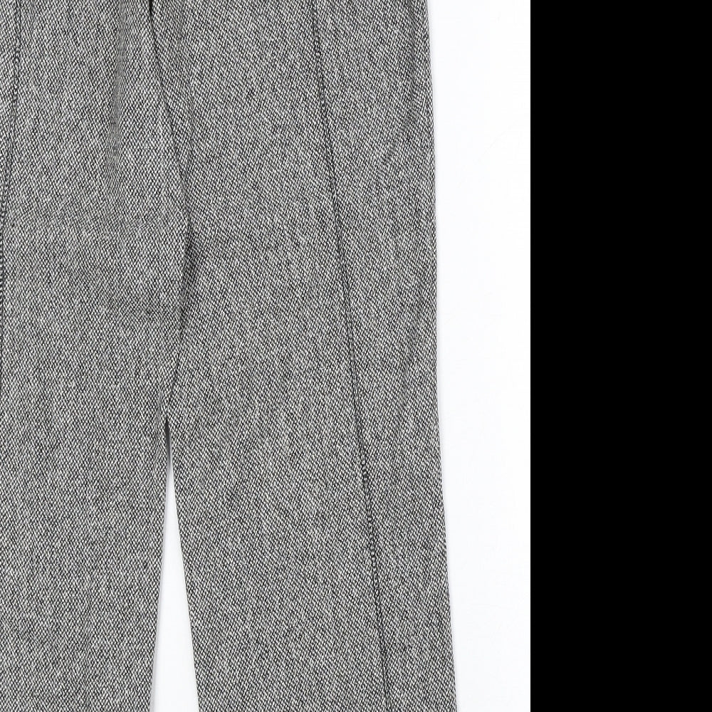 Gelco Womens Grey Wool Trousers Size 12 Regular Zip