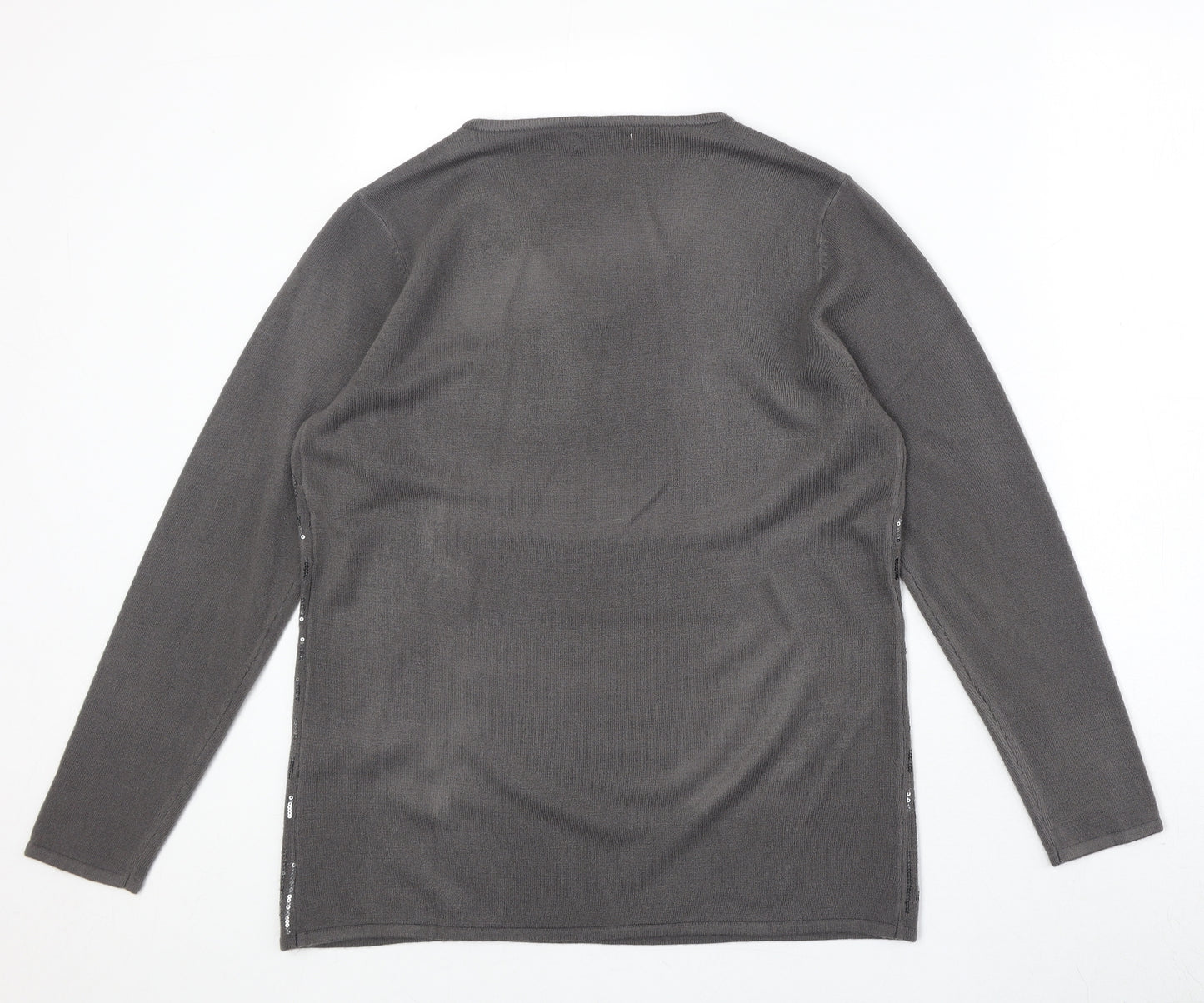 Damart Womens Brown V-Neck Acrylic Pullover Jumper Size 14 - Size 14-16