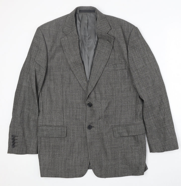 Marks and Spencer Mens Grey Wool Jacket Suit Jacket Size 40 Regular
