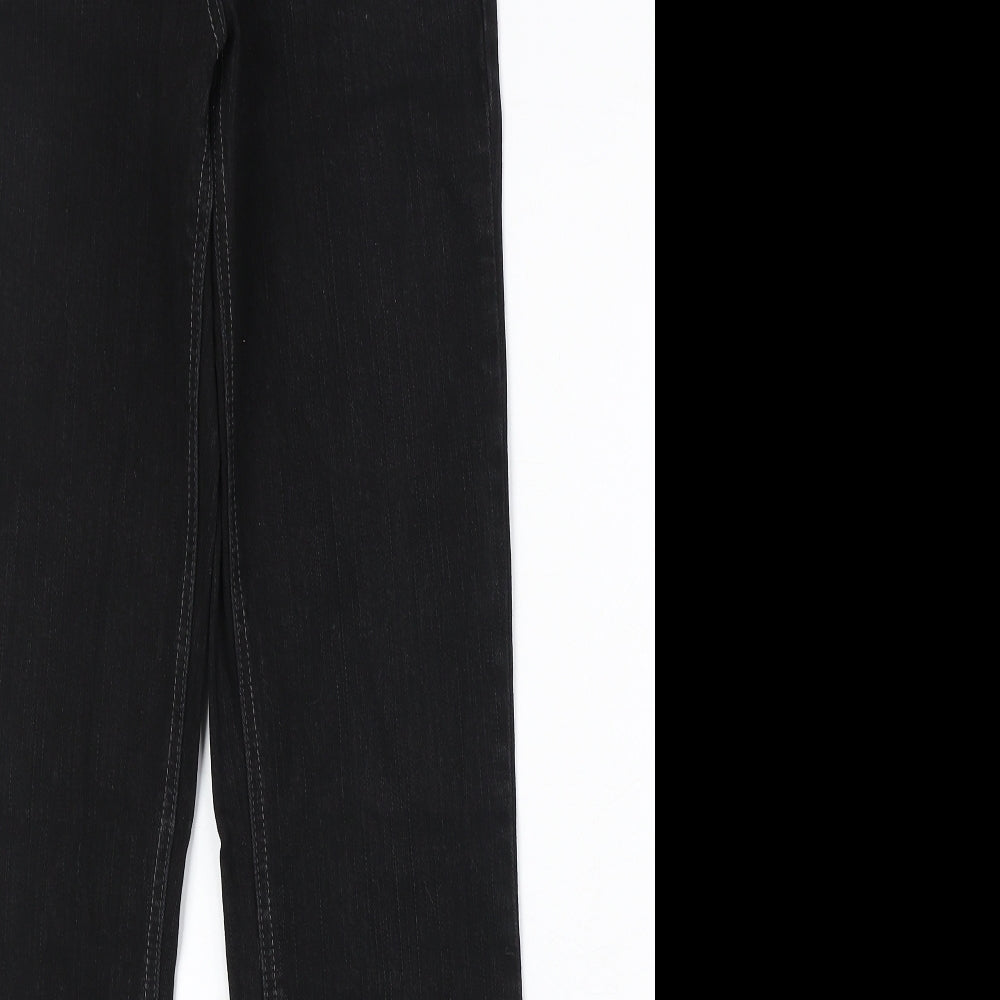 Attitude Womens Black Cotton Bootcut Jeans Size 27 in Regular Zip