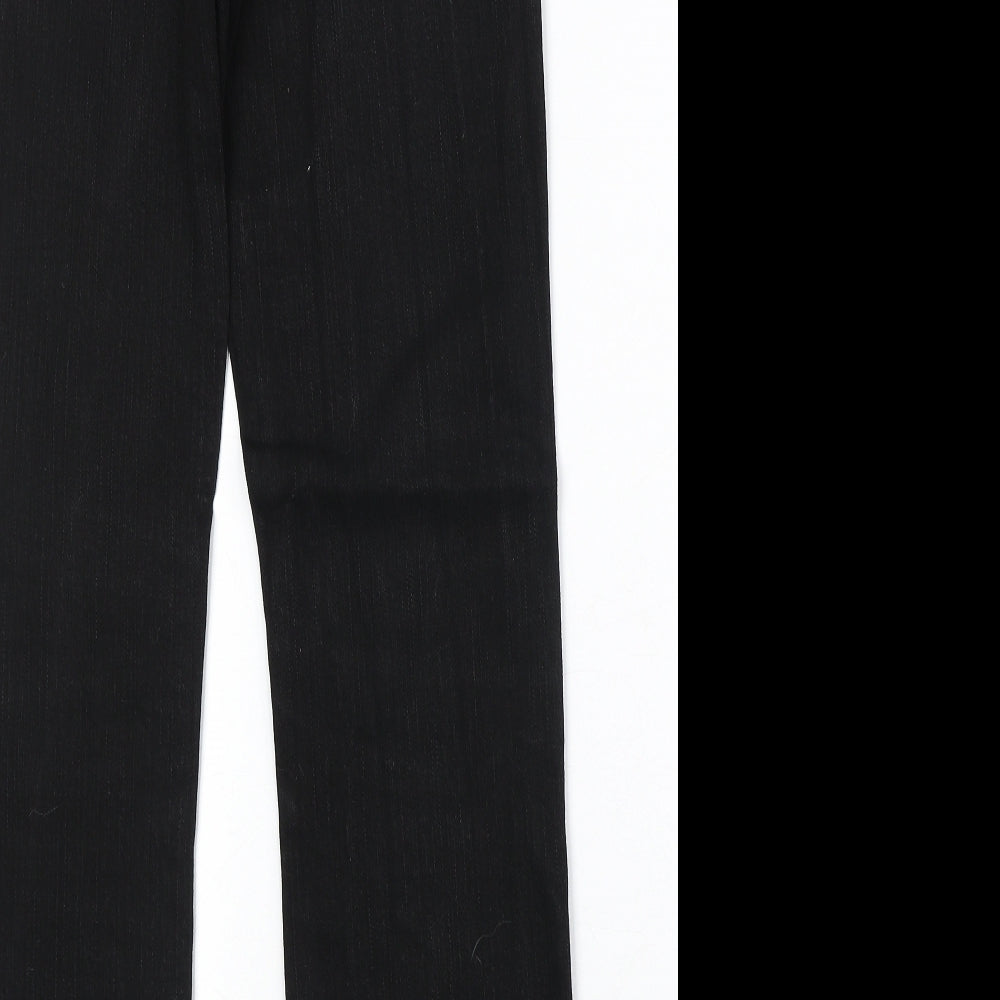 Attitude Womens Black Cotton Bootcut Jeans Size 27 in Regular Zip