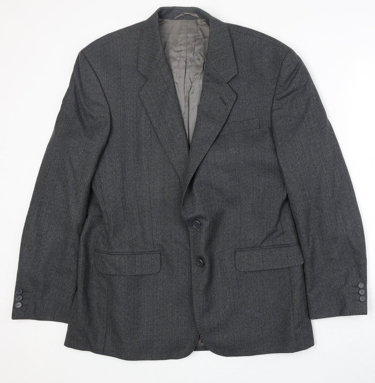 James Barry Mens Grey Polyester Jacket Suit Jacket Size 42 Regular