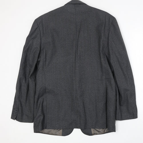 James Barry Mens Grey Polyester Jacket Suit Jacket Size 42 Regular