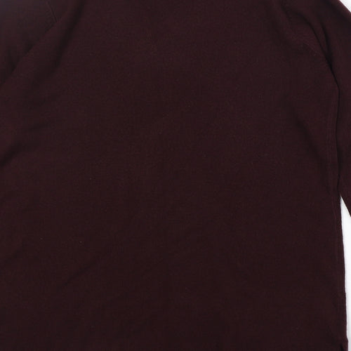 BHS Womens Purple V-Neck Acrylic Pullover Jumper Size M