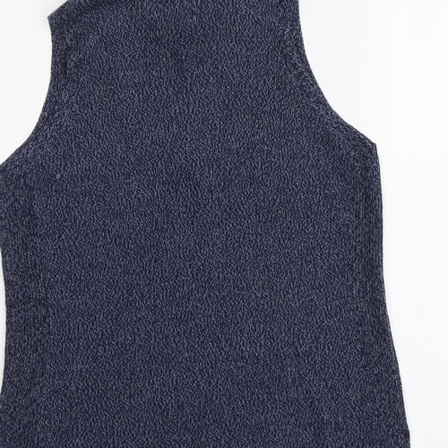 NEXT Womens Blue Acrylic Basic Tank Size M Collared