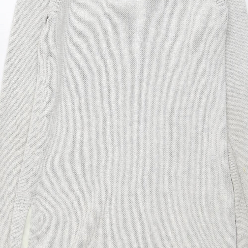 Soft Surroundings Womens Grey Collared Cotton Tunic Jumper Size XS
