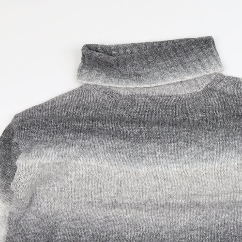 Marks and Spencer Womens Grey Roll Neck Acrylic Pullover Jumper Size M