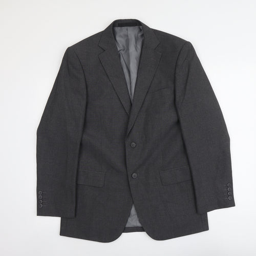 Marks and Spencer Mens Grey Polyester Jacket Suit Jacket Size 38 Regular