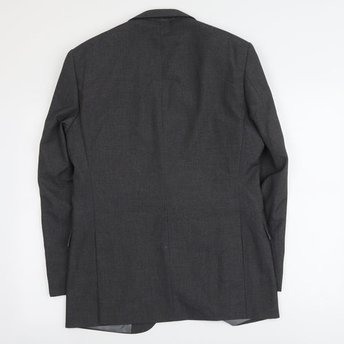 Marks and Spencer Mens Grey Polyester Jacket Suit Jacket Size 38 Regular
