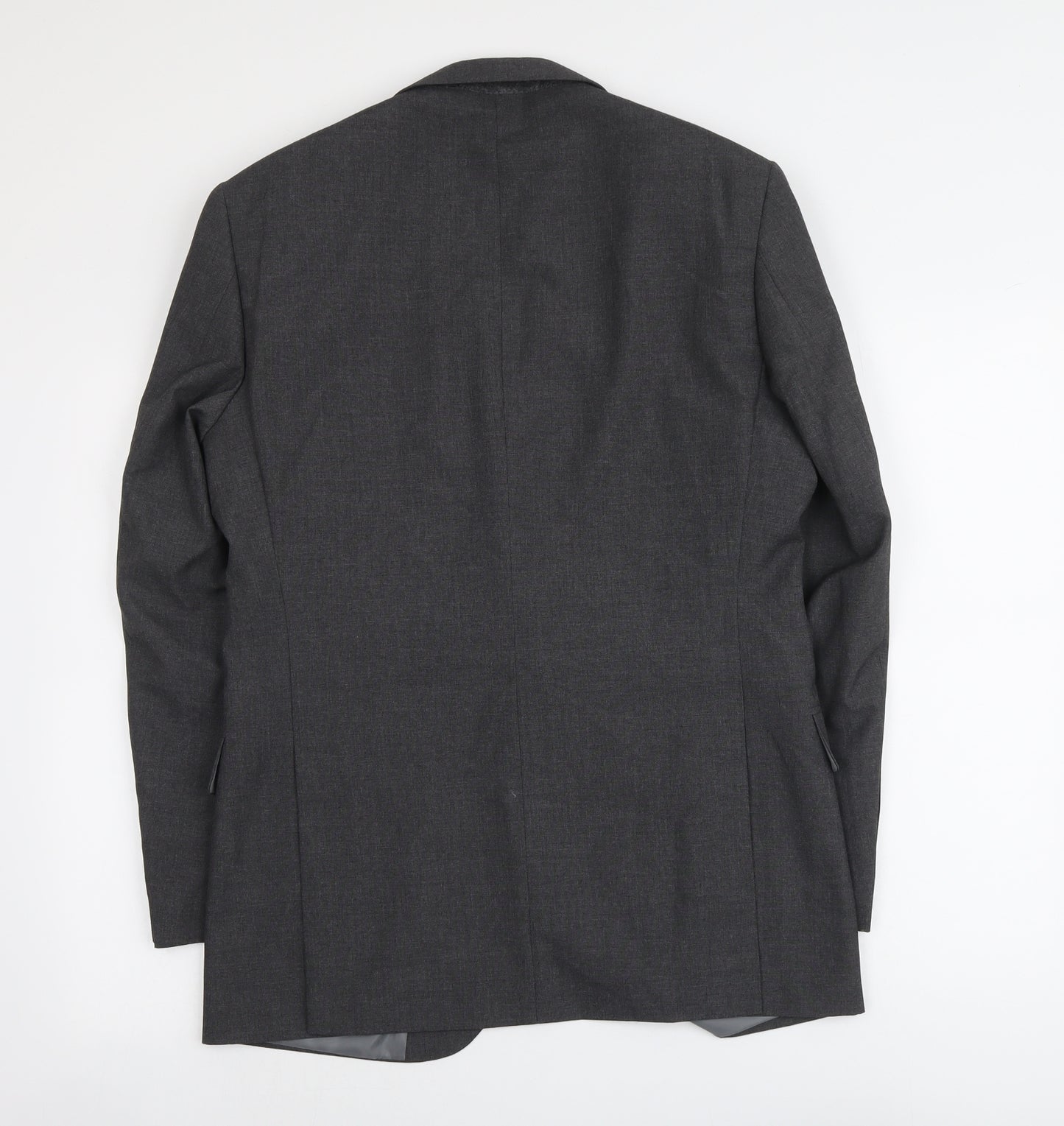 Marks and Spencer Mens Grey Polyester Jacket Suit Jacket Size 38 Regular