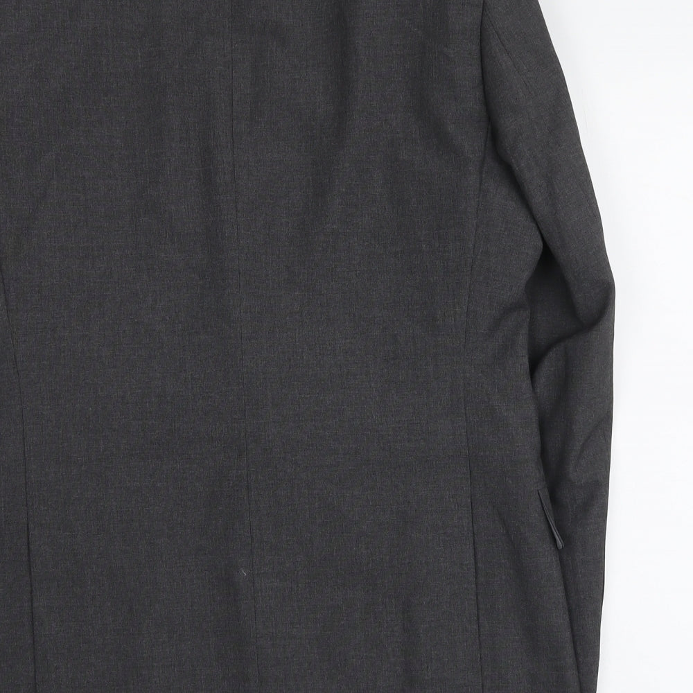 Marks and Spencer Mens Grey Polyester Jacket Suit Jacket Size 38 Regular