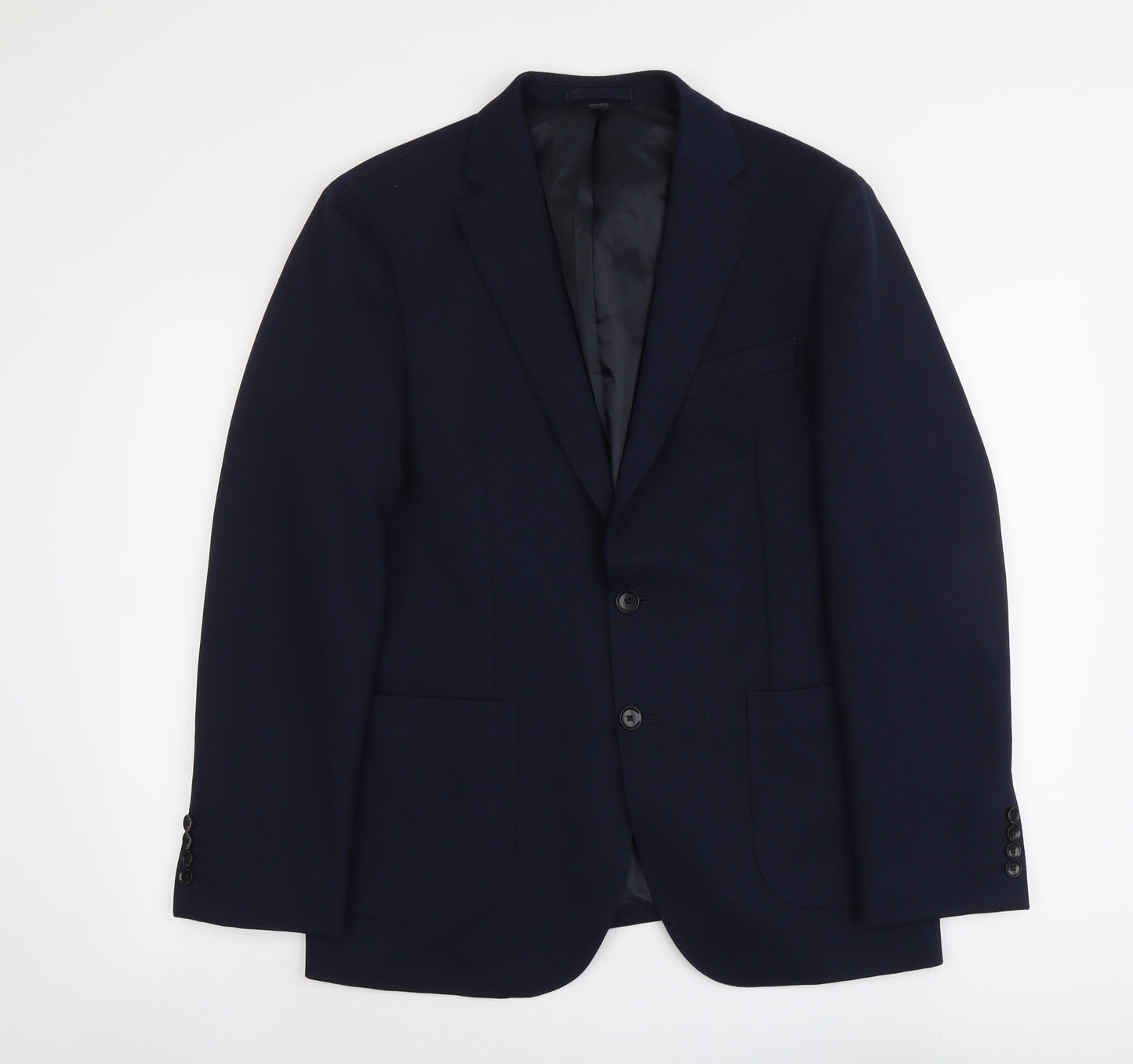 Marks and Spencer Mens Blue Polyester Jacket Suit Jacket Size 40 Regular