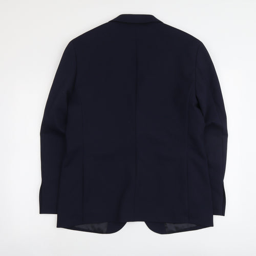 Marks and Spencer Mens Blue Polyester Jacket Suit Jacket Size 40 Regular