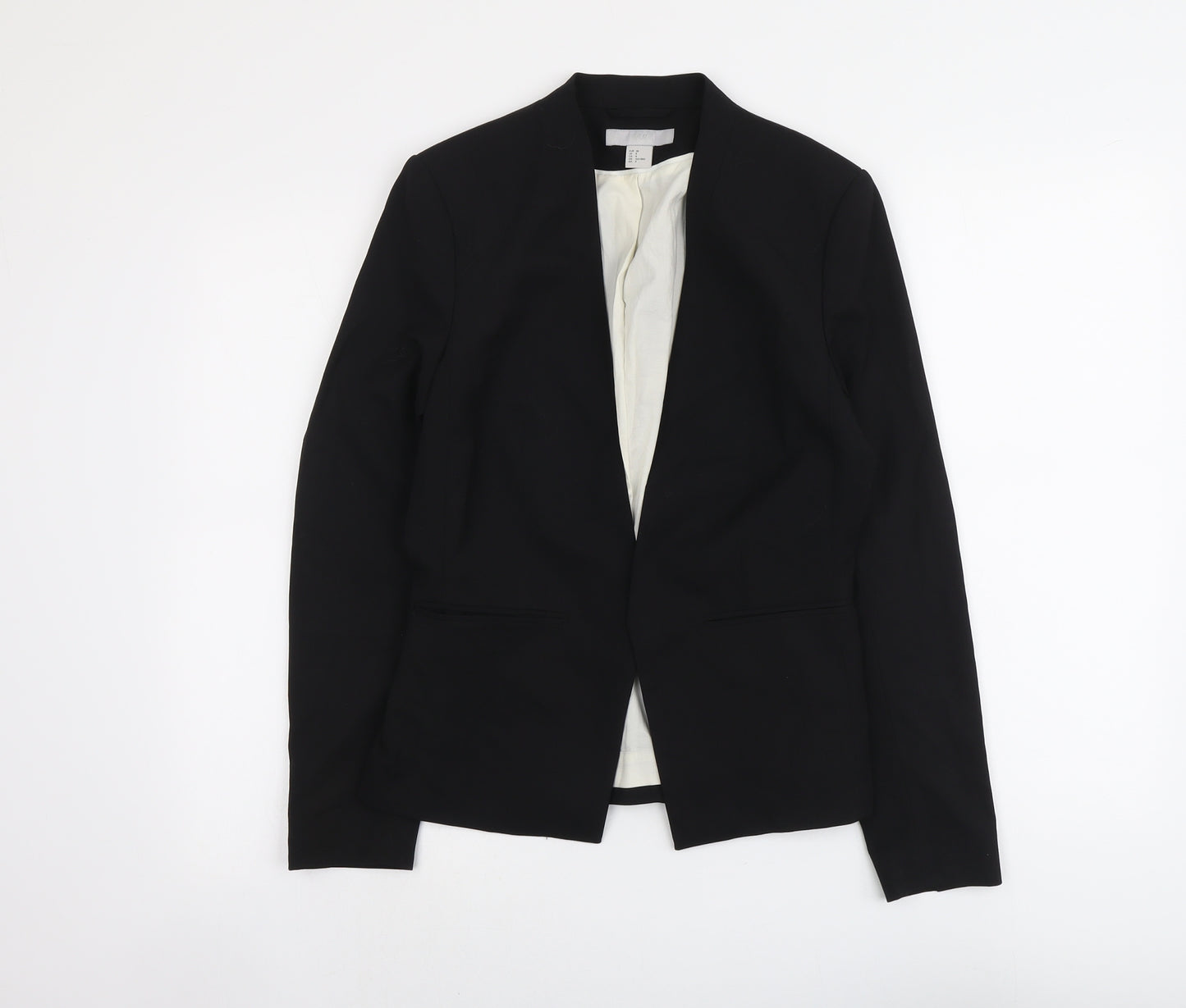 H&M Womens Black Polyester Jacket Blazer Size M