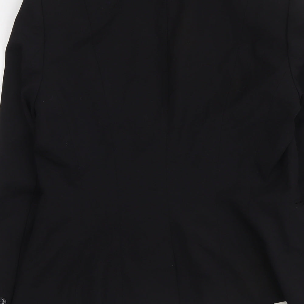 H&M Womens Black Polyester Jacket Blazer Size M