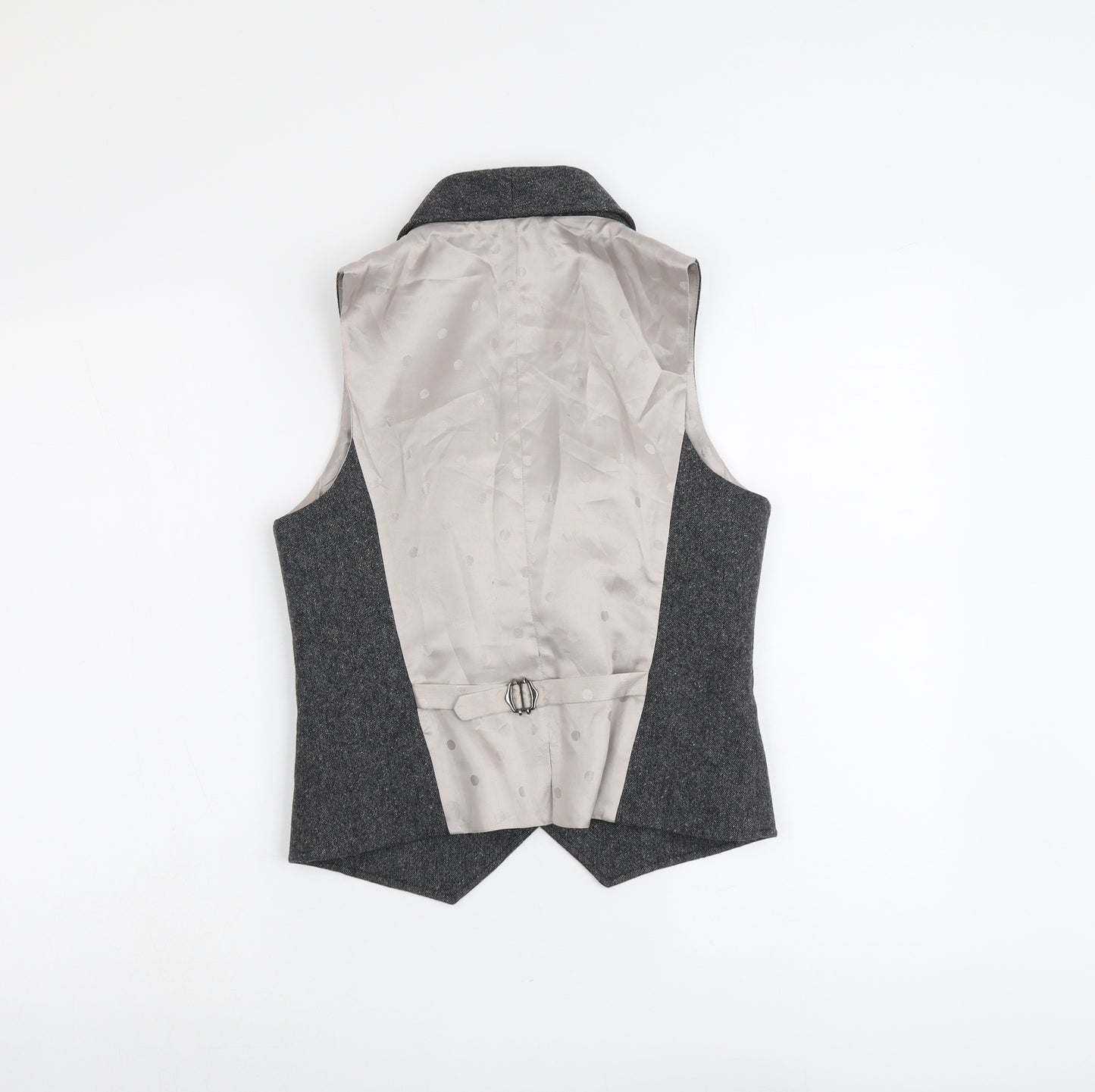 NEXT Womens Grey Geometric Wool Jacket Suit Waistcoat Size 10