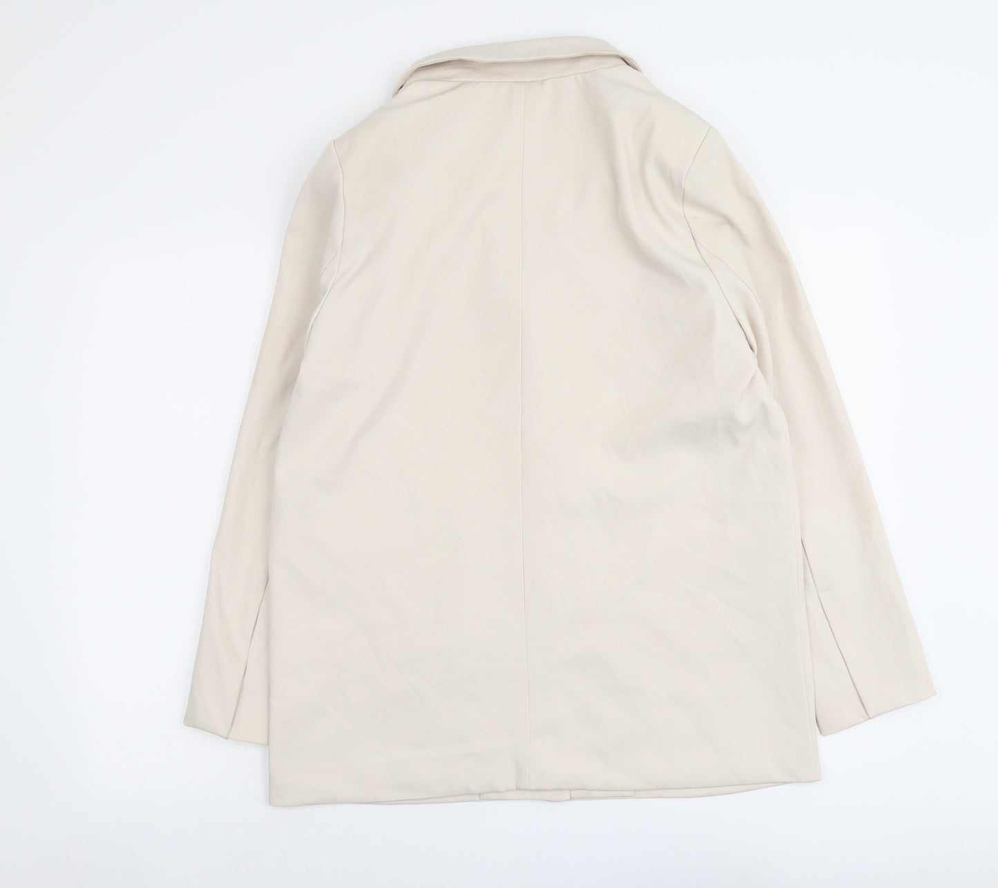 Missguided Womens Beige Polyester Jacket Blazer Size 10