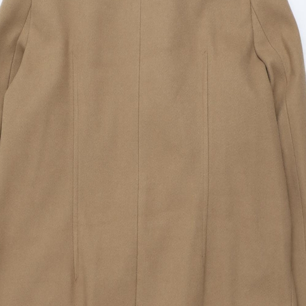 Marks and Spencer Womens Beige Overcoat Coat Size 16 Button